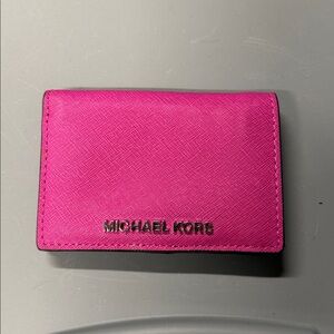 Michael Kors Fuchsia Card Holder